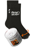 Geschenkidee ― Aufreißwäsche: 1 Paar "FRISCHE SOCKEN" in Aufreißdose