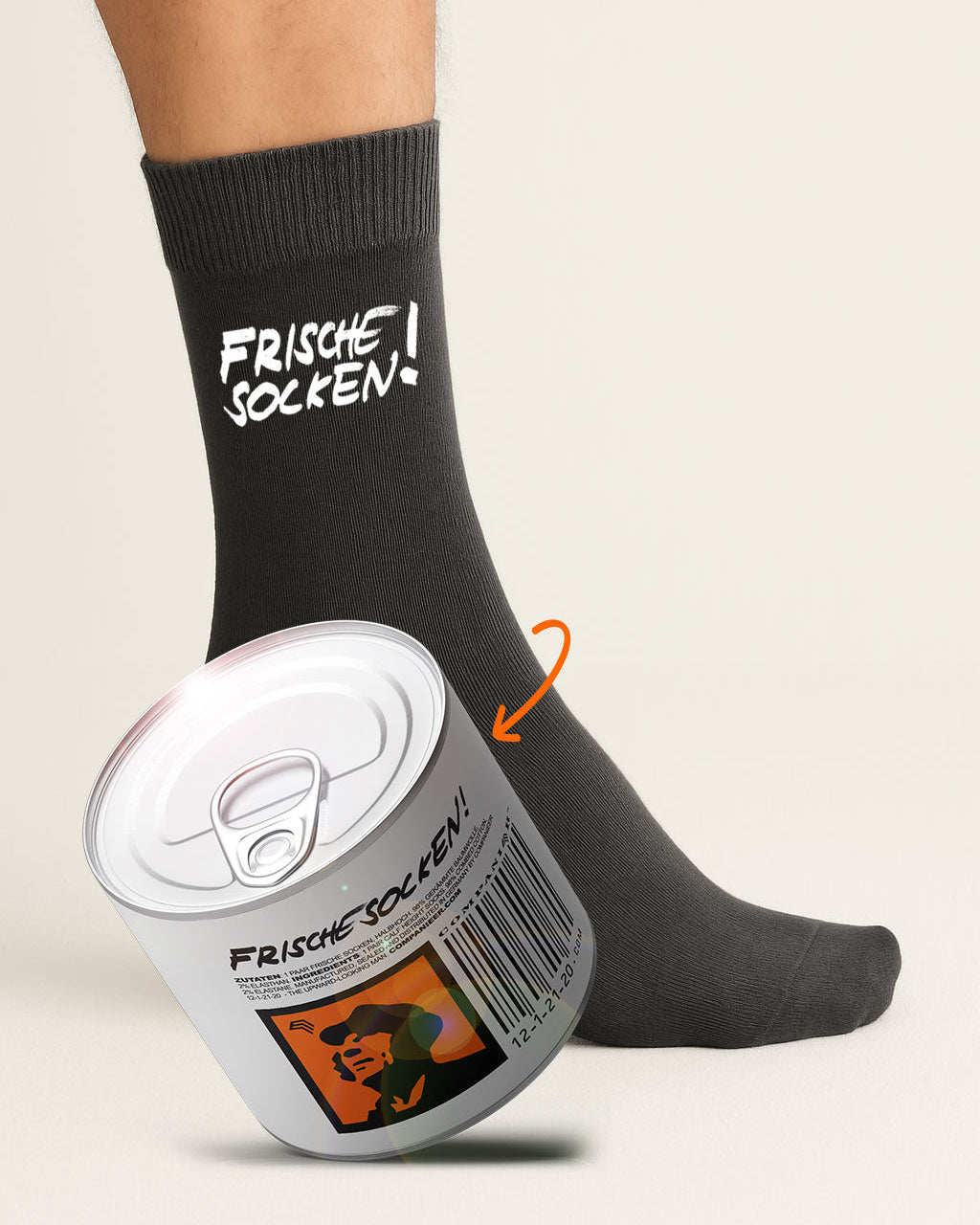 Gift Idea ― Rip-off Lingerie: 1 pair of "FRESH SOCKS" in a rip-off can