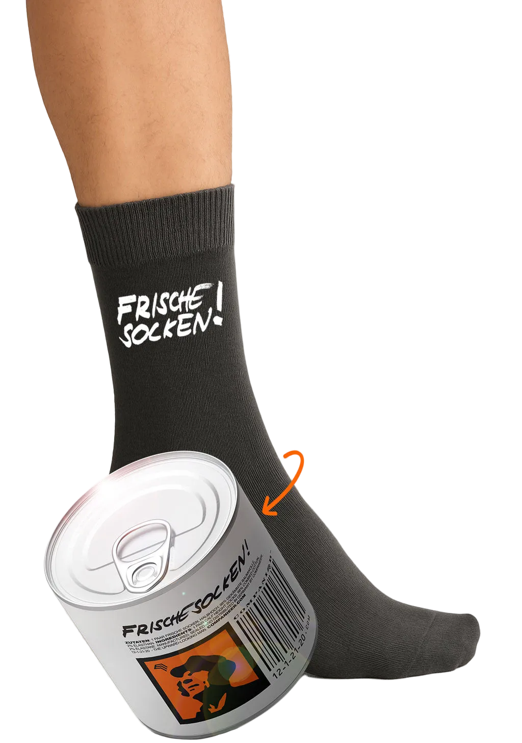 Gift Idea ― Rip-off Lingerie: 1 pair of "FRESH SOCKS" in a rip-off can