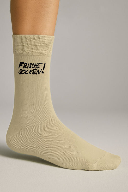 ― % ― Geschenkidee ― 1 Paar "FRISCHE SOCKEN" - Beige