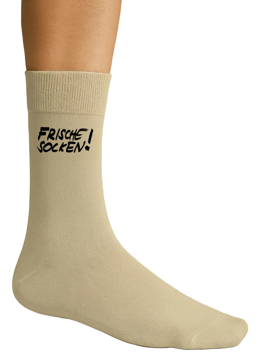 ― % ― Geschenkidee ― 1 Paar "FRISCHE SOCKEN" - Beige
