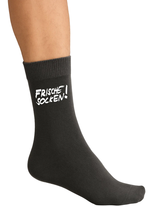Geschenkidee ― 1 Paar "FRISCHE SOCKEN" - Schwarz