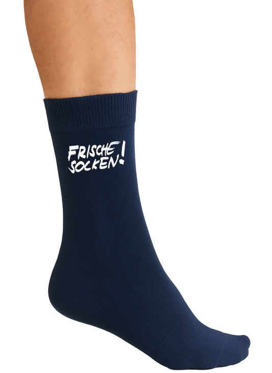 ― % ― Geschenkidee ― 1 Paar "FRISCHE SOCKEN" - Navy Blau