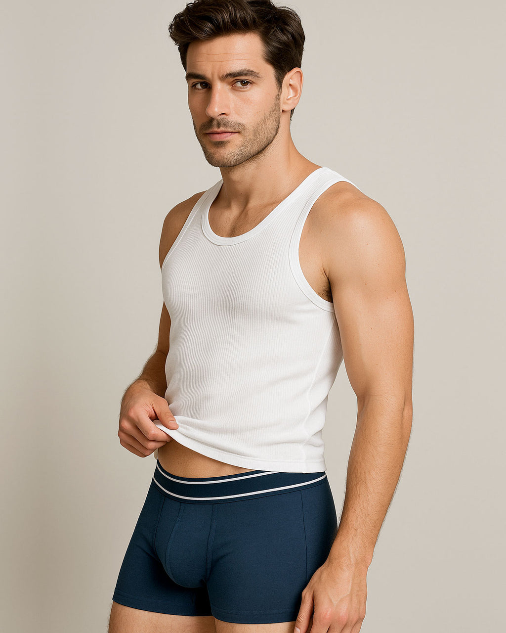KRB K800 ― Herren Boxershorts mit kurzem Bein und ohne Stoffzirkus