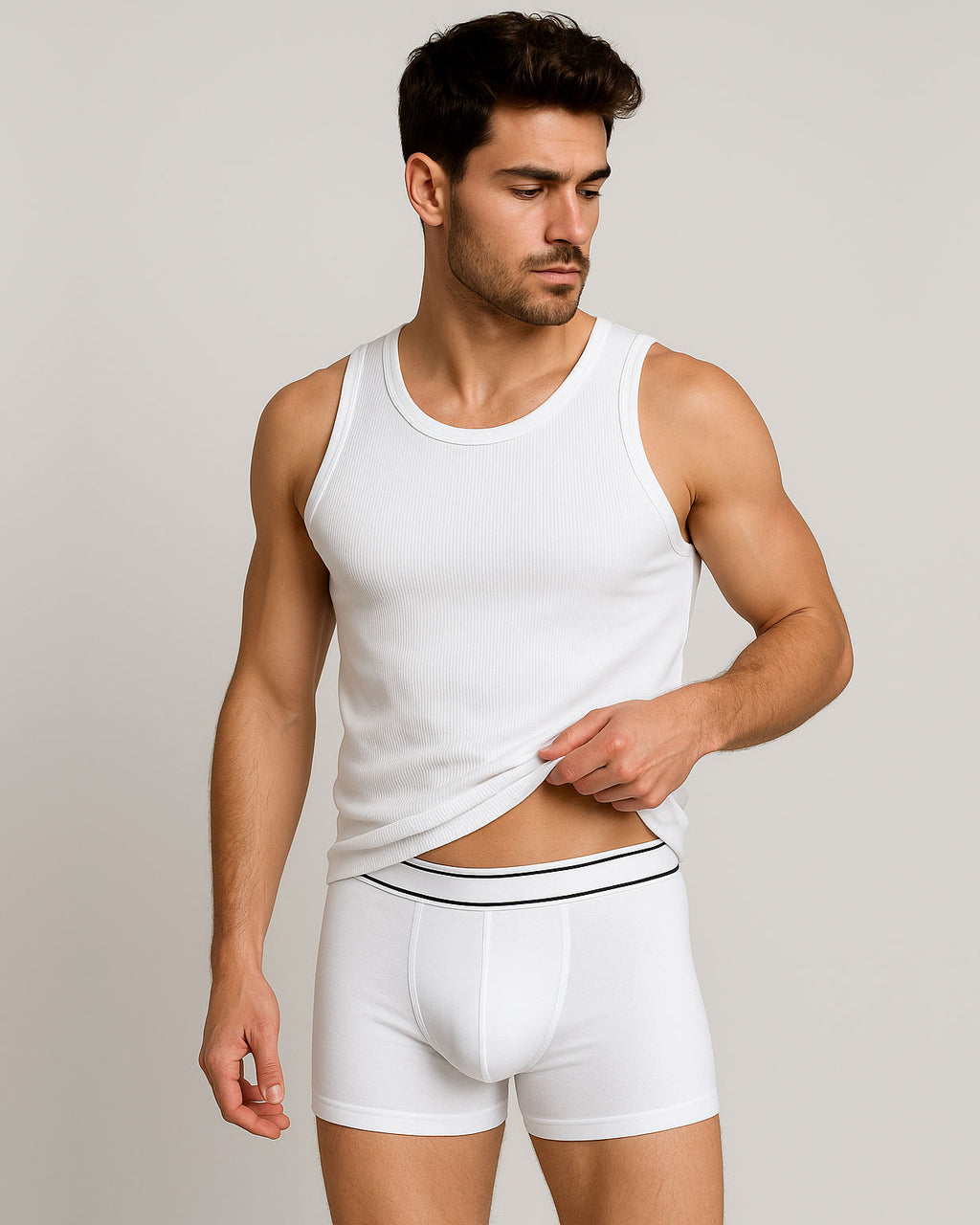 KRB K800 ― Herren Boxershorts mit kurzem Bein und ohne Stoffzirkus