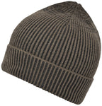 MBH 7988 — Ribbed Beanie in Two-Tone Look - Grey