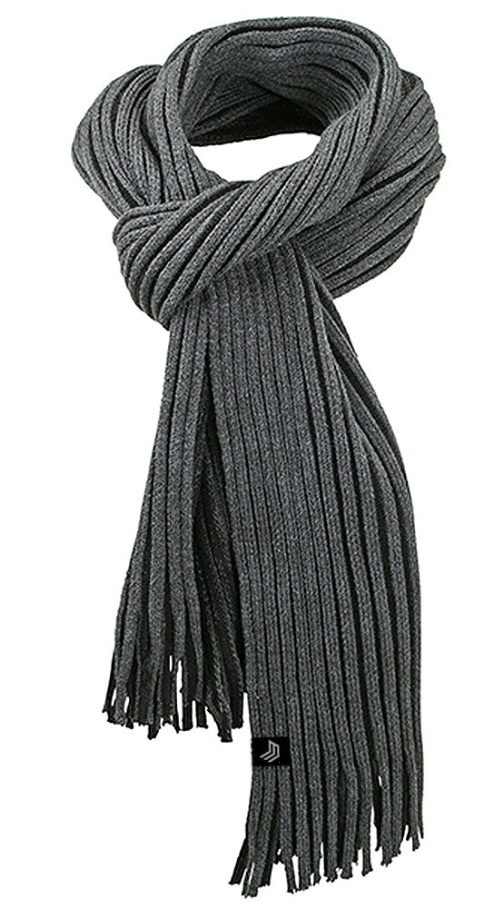 MBH 7989 — Rib Scarf with Two-Tone Look - Grey