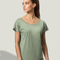 ― % ― MTS M091 ― Damen Loose Fit T-Shirt Bio-Baumwolle - Soft Olive Grün [S / XL]