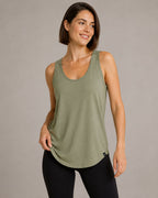 MTS M092 ― Damen-Tanktop Loose Fit – Soft Olive / Salbeigrün