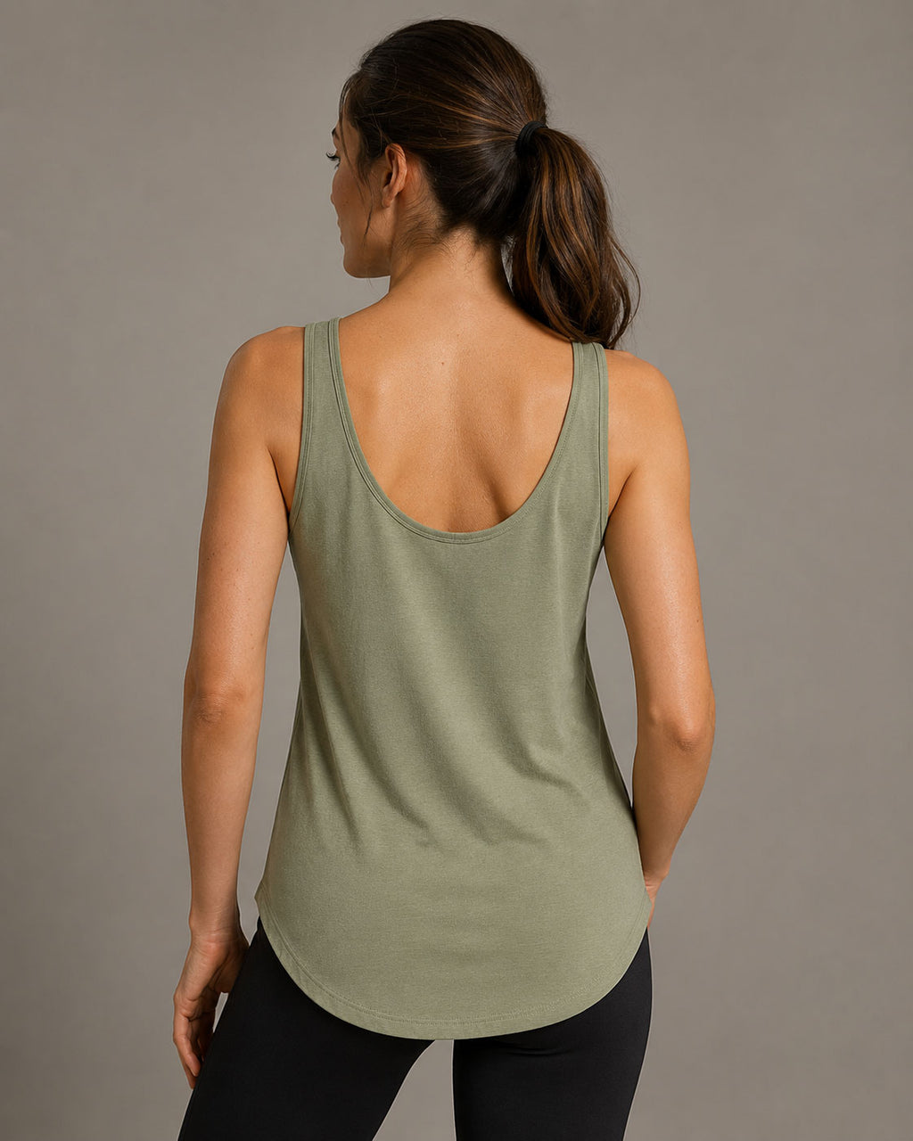MTS M092 ― Damen-Tanktop Loose Fit – Soft Olive / Salbeigrün