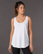 MTS M092 ― Women's Loose Fit Tank Top Organic Cotton - White