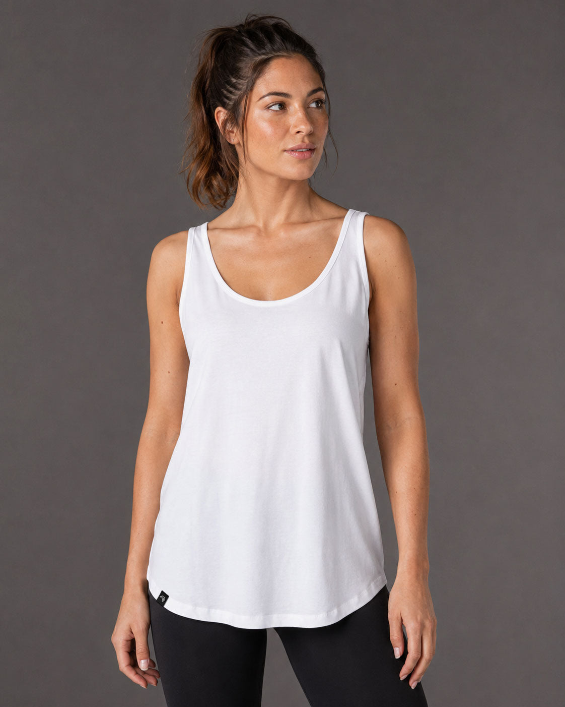 ― % ― MTS M092/ ― Damen-Tanktop Loose Fit – Weiß [XXL]
