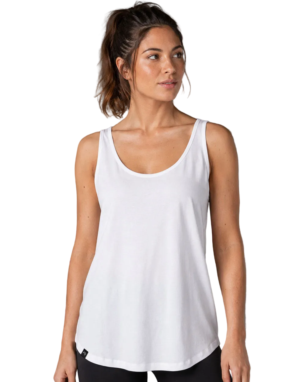 MTS M092 ― Women's Loose Fit Tank Top Organic Cotton - White