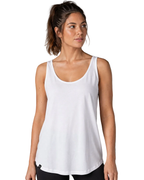 MTS M092 ― Women's Loose Fit Tank Top Organic Cotton - White
