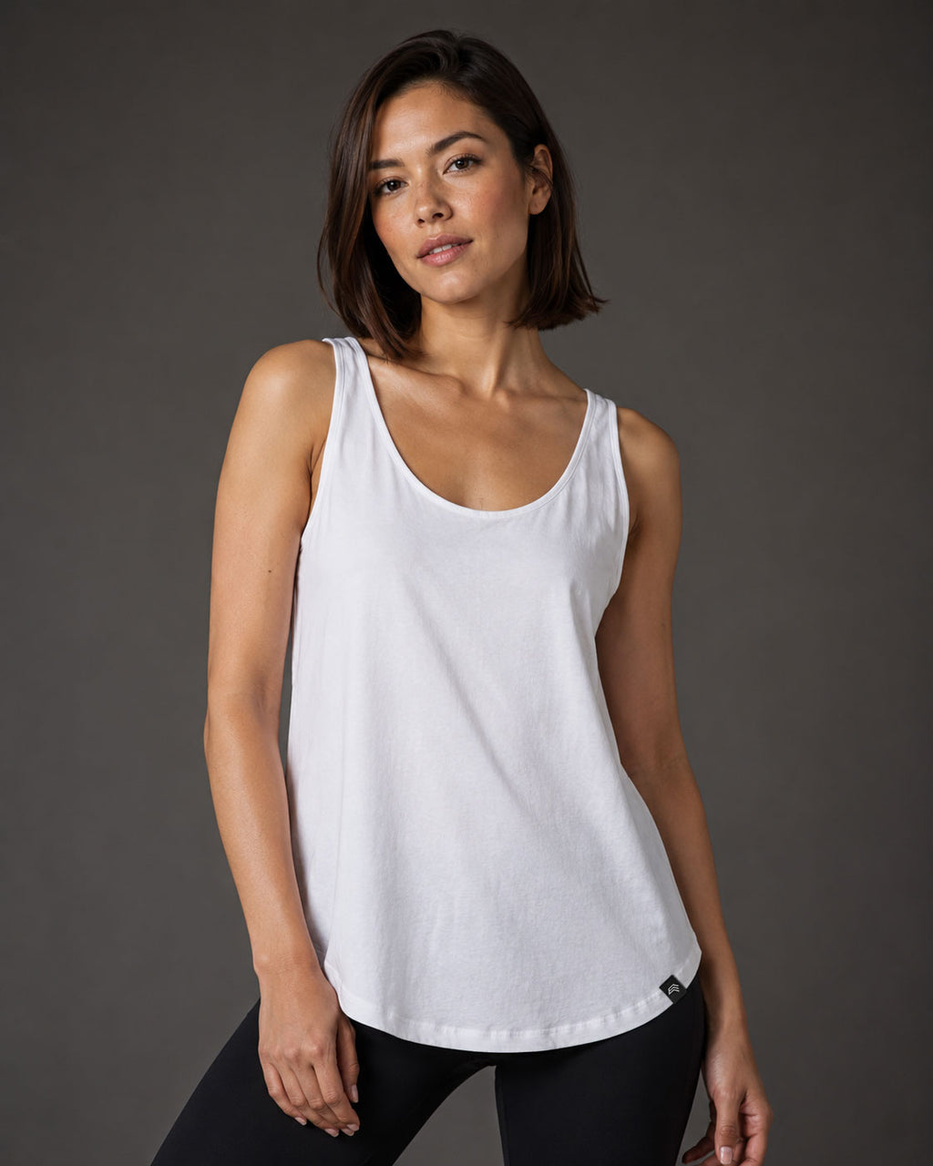 MTS M092 – Women's Loose Fit Tank Top – White