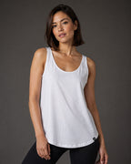MTS M092 – Women's Loose Fit Tank Top – White