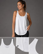 MTS M092 ― Women's Loose Fit Tank Top Organic Cotton - White