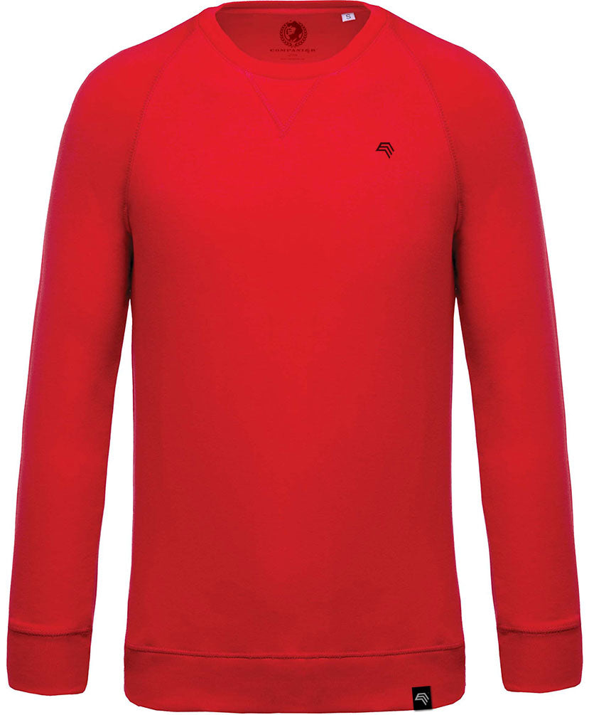 KRB K480 ― Unisex Raglan Sweatshirt mit Bio-Baumwolle - Rot