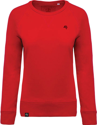 KRB K481 ― Damen Raglan Bio-Baumwolle Sweatshirt - Rot