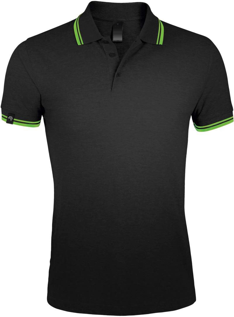 SLS 0577 ― Kontraststreifen Polo Shirt