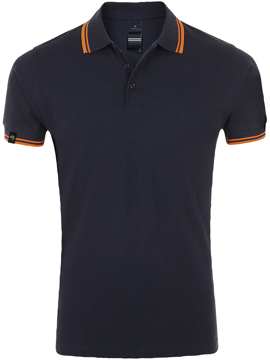 SLS 0577 ― Kontraststreifen Polo Shirt