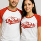 Die Okidokis ― Contrast Raglan T-Shirt - Weiß / Rot