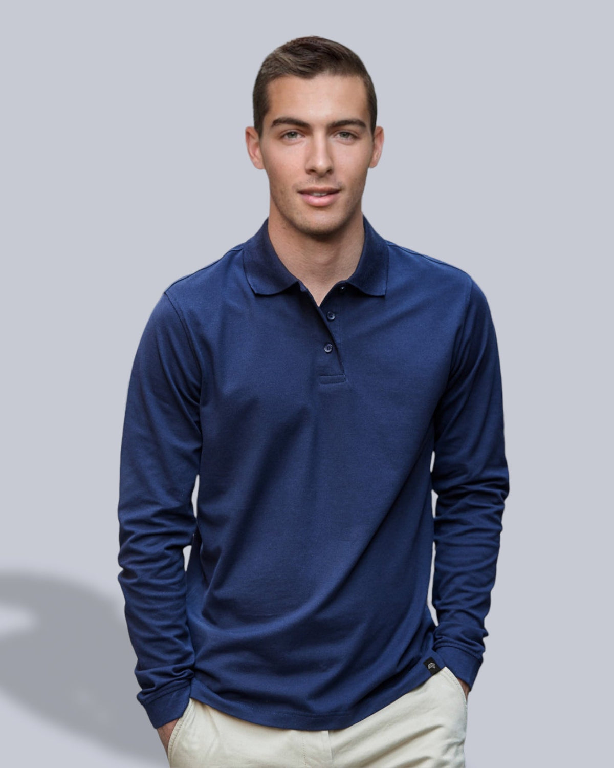 TJS 1406 ― Luxury Longsleeve Stretch Polo Shirt