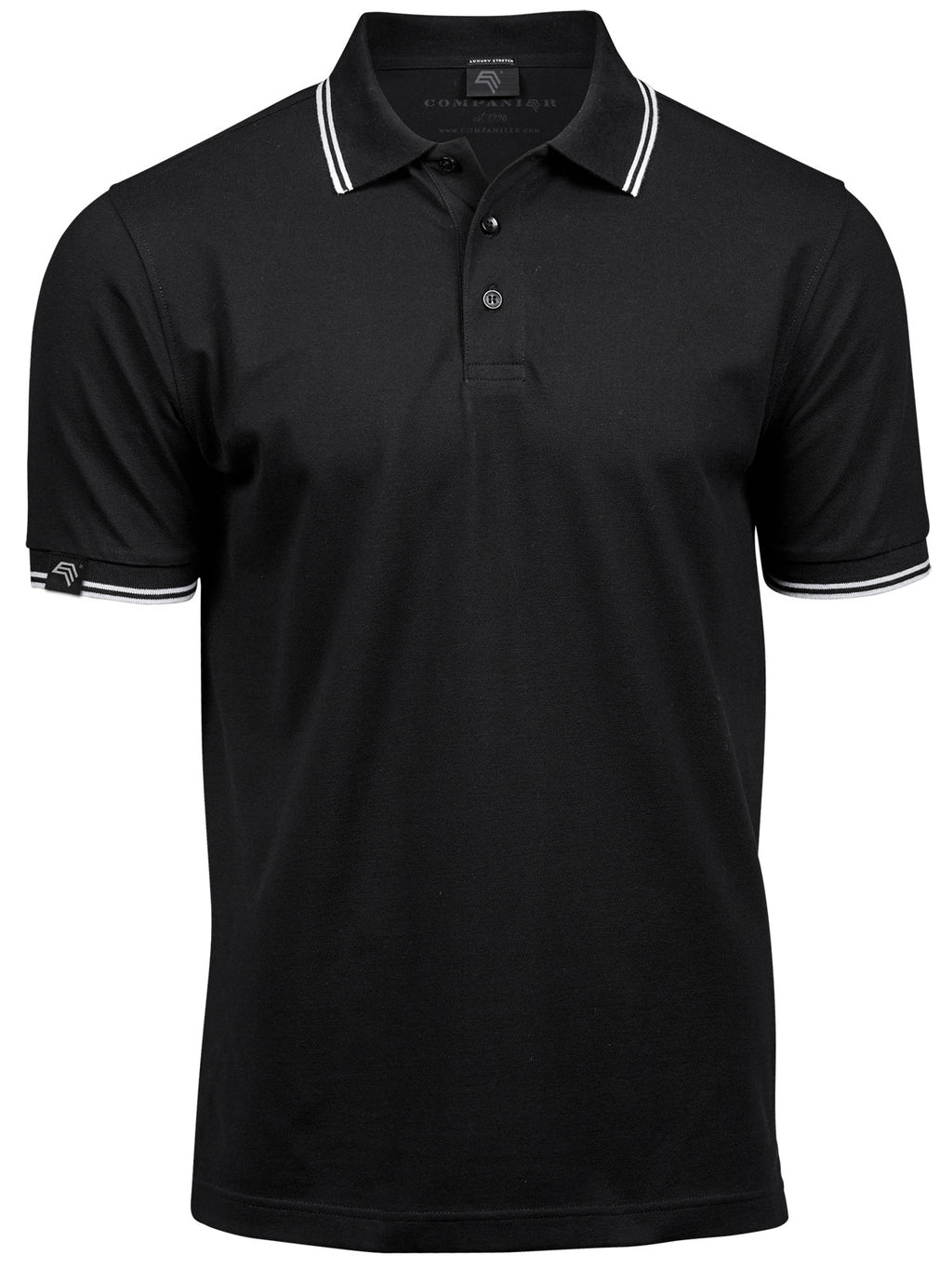 TJS 1407 ― Luxury Stripe Stretch Polo Shirt mit Bio-Baumwolle