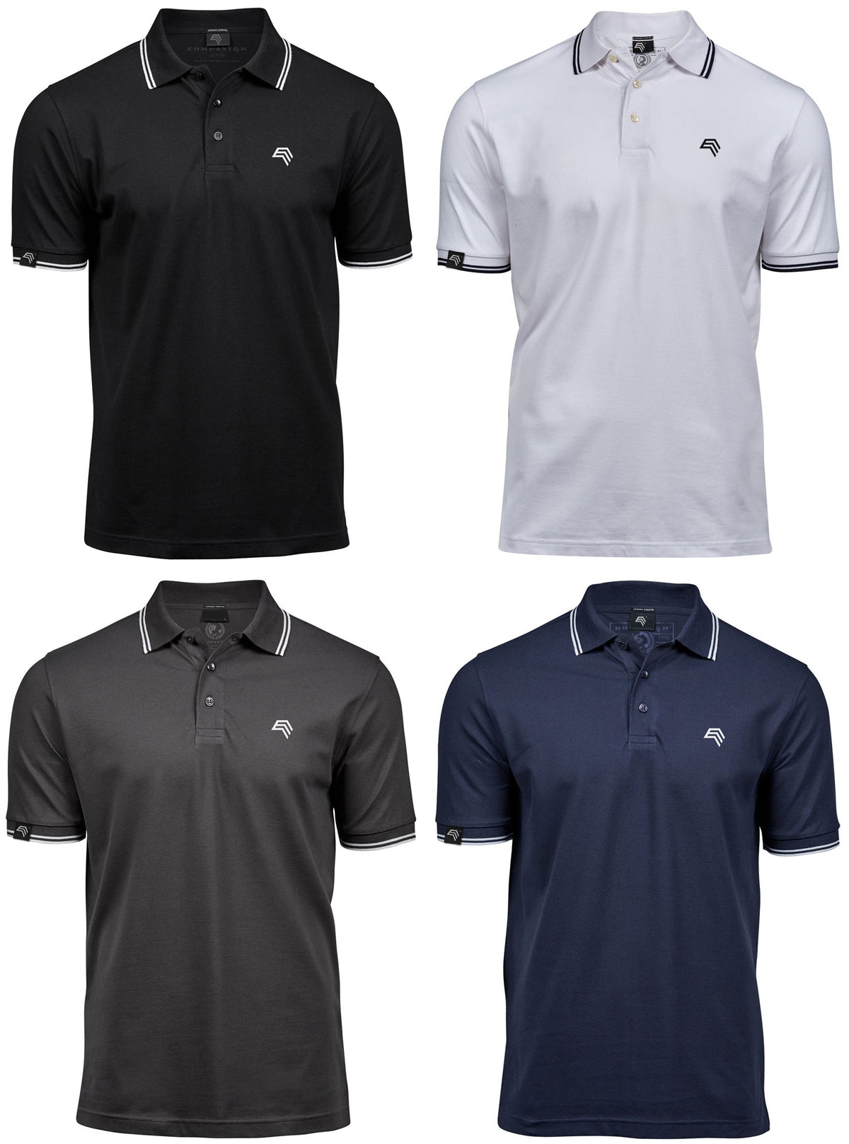 TJS 1407 ― Luxury Stripe Stretch Polo Shirt mit Bio-Baumwolle