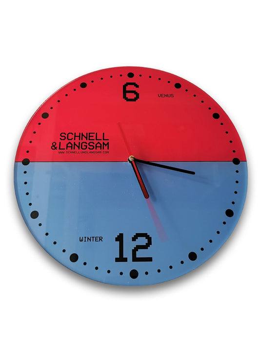 Schnell & Langsam ― Wanduhr Acrylglas 30 cm / Acrylic Gals Wall Clock