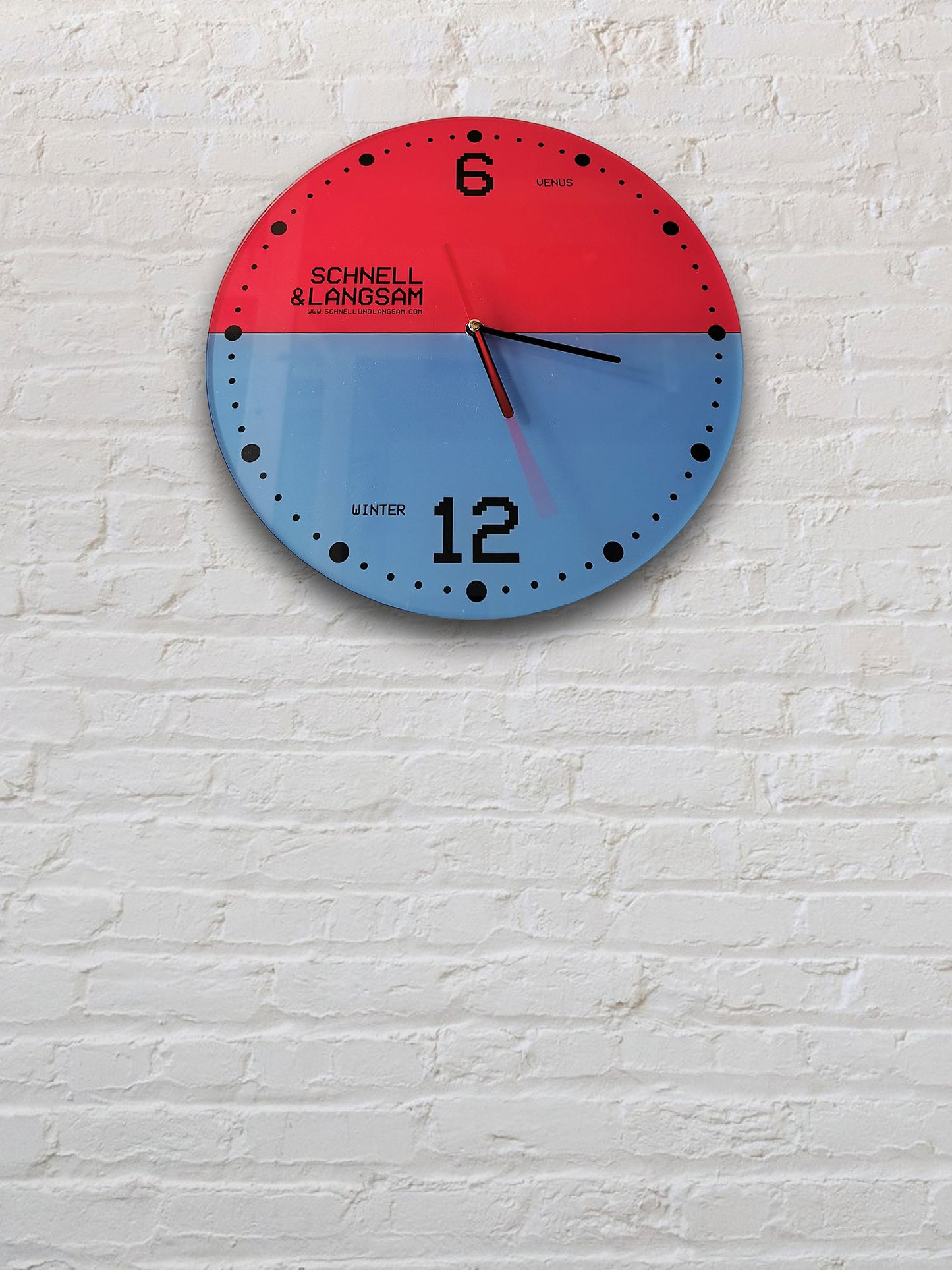 Schnell & Langsam ― Wanduhr Acrylglas 30 cm / Acrylic Gals Wall Clock