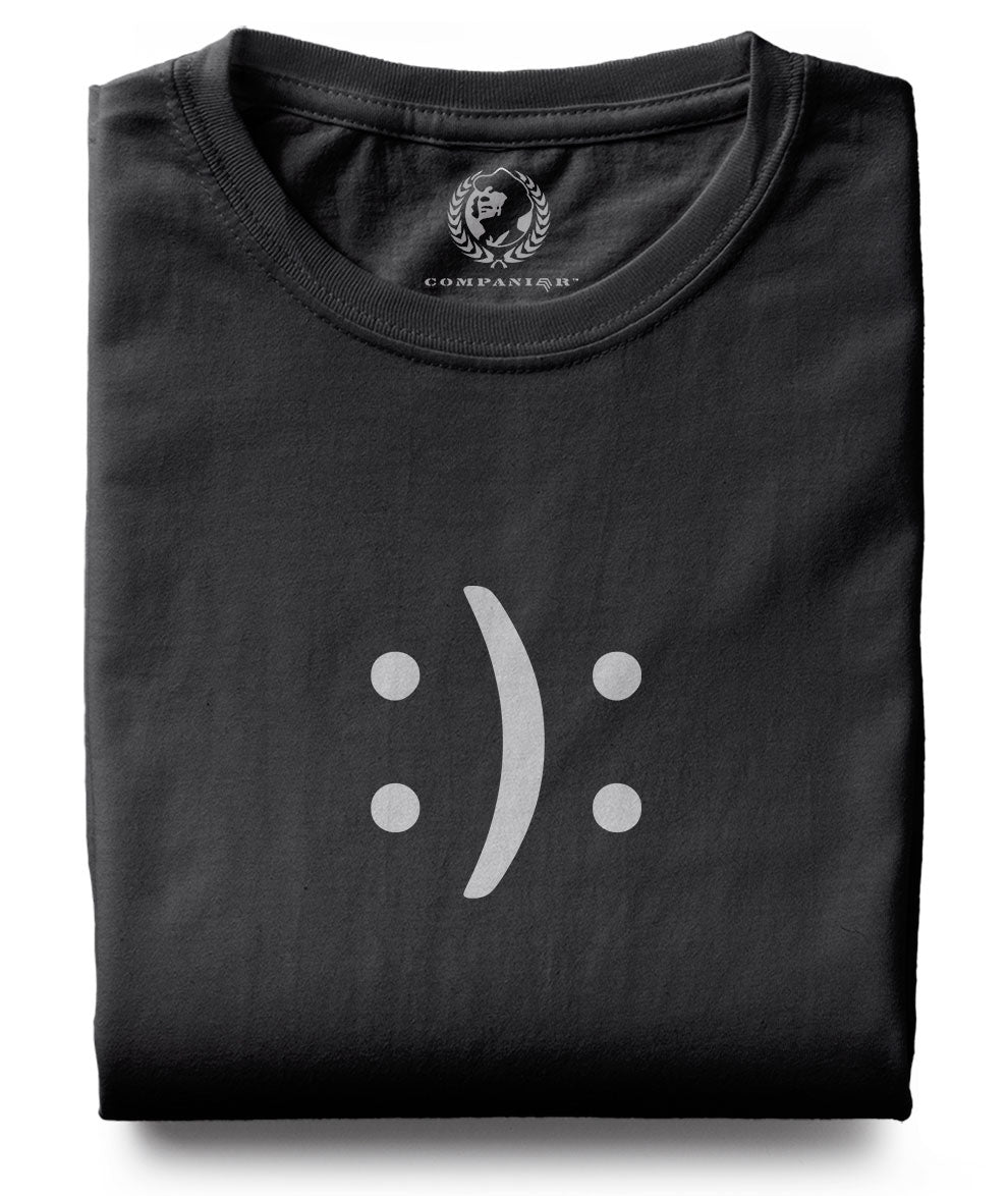 Happy? Or Sad? ― T-Shirt - Schwarz