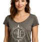 ― % ― ALF (FLA) - Damen EBM-Parodie-Girlie T-Shirt – Graphite Melange Grau