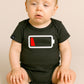 Battery empty ― Organic Baby Body Strampler aus Bio-Baumwolle - Schwarz