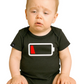 Battery Empty ― Baby Akku-leer-Strampler mit Bio-Baumwolle – Schwarz