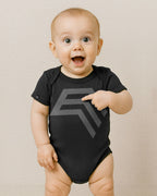 Essential Baby Bodysuit — COMPANIEER Symbol Romper – Black