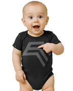 Essential Baby Bodysuit — COMPANIEER Symbol Romper – Black