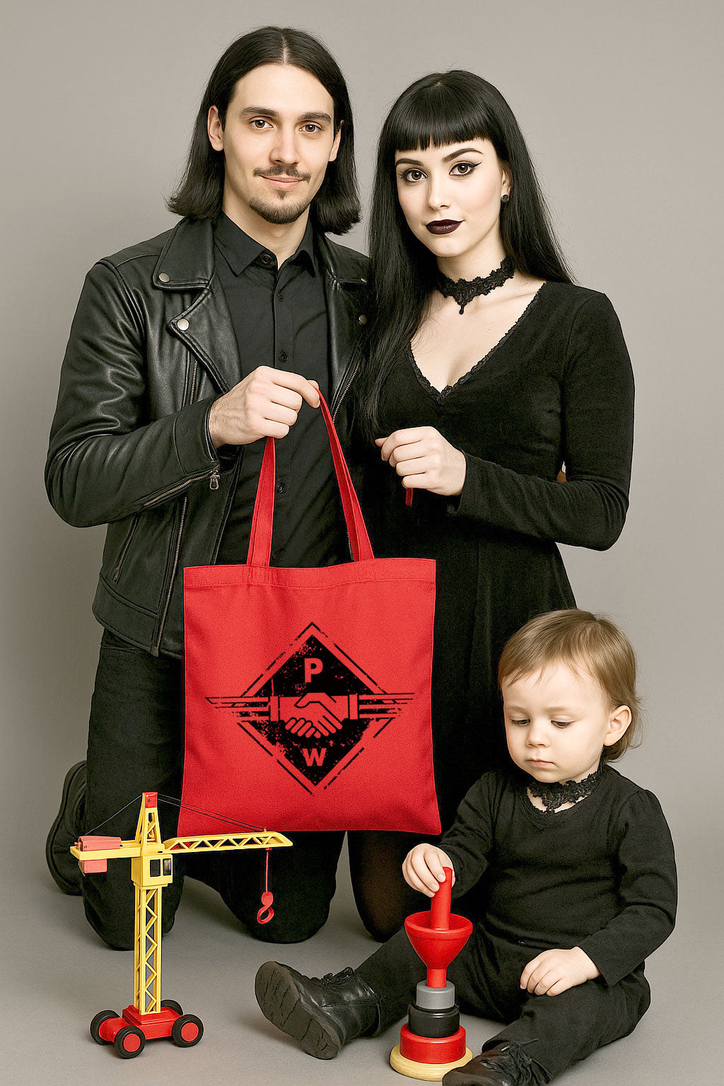 ― % ― Hands PW ― Tote Bag Stoffbeutel - Rot