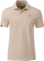 JAN 8010 ― Men's Organic Cotton Polo Shirt - Stone Beige