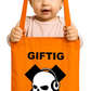 Giftig ― Baumwollbeutel mit Totenkopf-Motiv – Orange