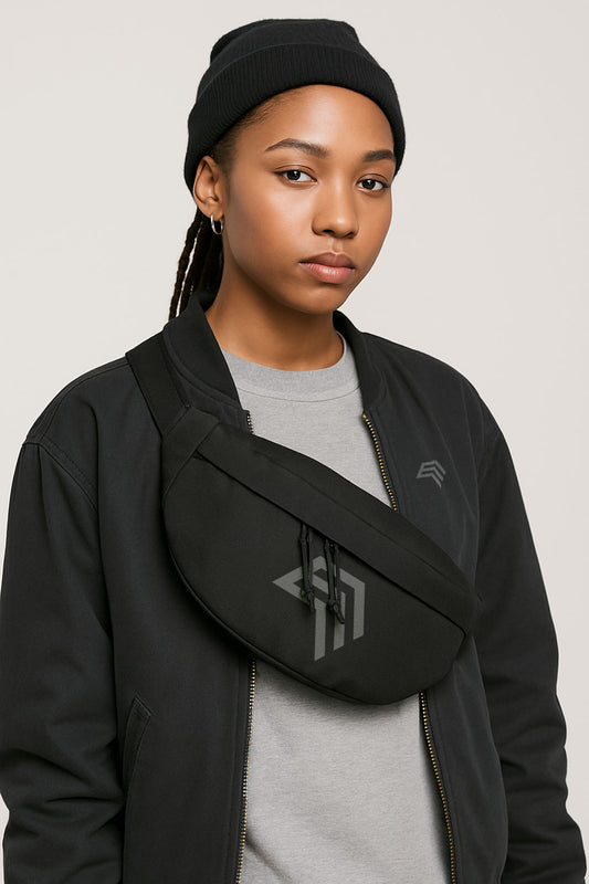 BGS 0143 ― Oversized Cross Body Shoulder Bag - Schwarz