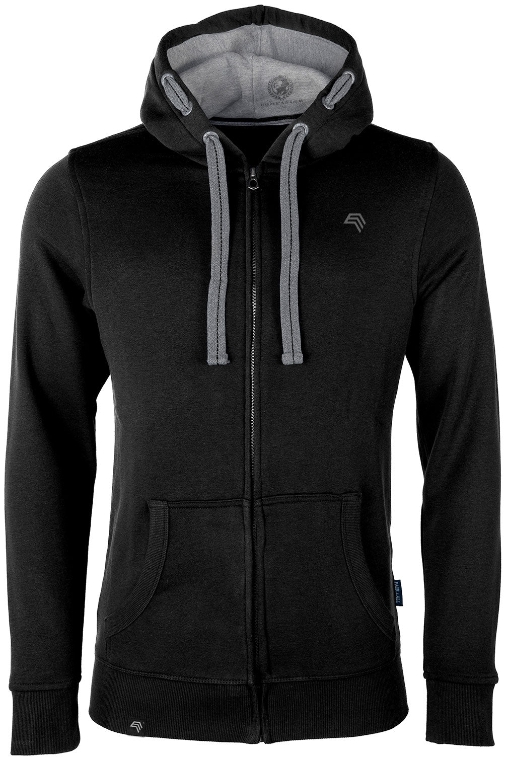 RMH 0701 ― Heavy Bi-color Hoodie Sweat Jacket - Black