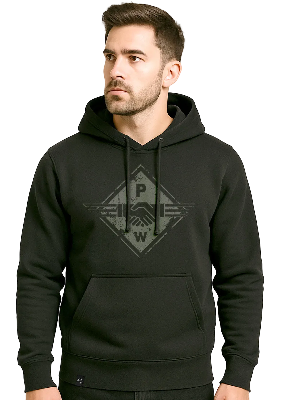Hands PW — Unisex Men's Hoodie - Black
