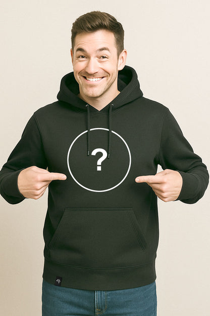 Unisex Mens Hoodie - Schwarz - incl. Print