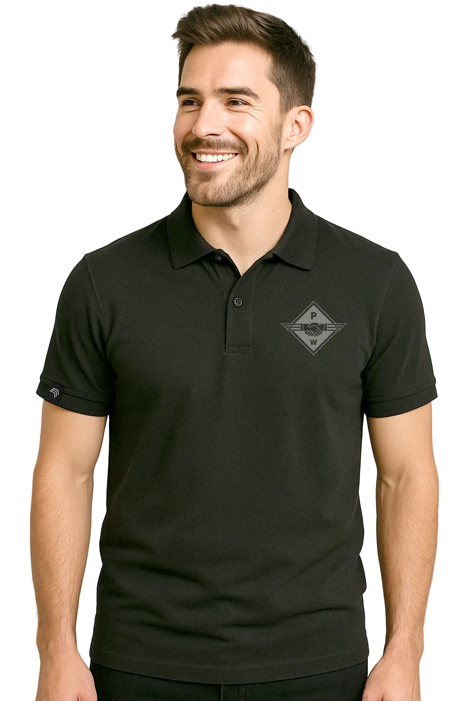 Hands PW — Unisex Men's Polo Shirt - Black