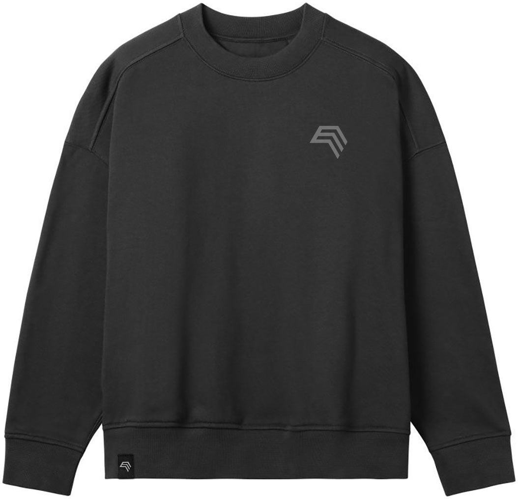 HMB 8746 ― Heavy Ladies Boxy Organic Sweater - Black