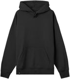 HMB 8751 ― Schwerer Unisex Boxy Organic Men's Hoodie - Schwarz