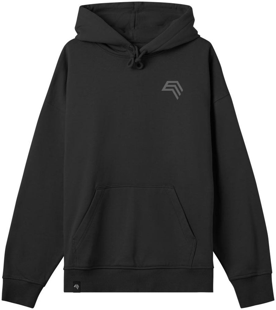 HMB 8751 ― Schwerer Unisex Boxy Organic Men's Hoodie - Schwarz