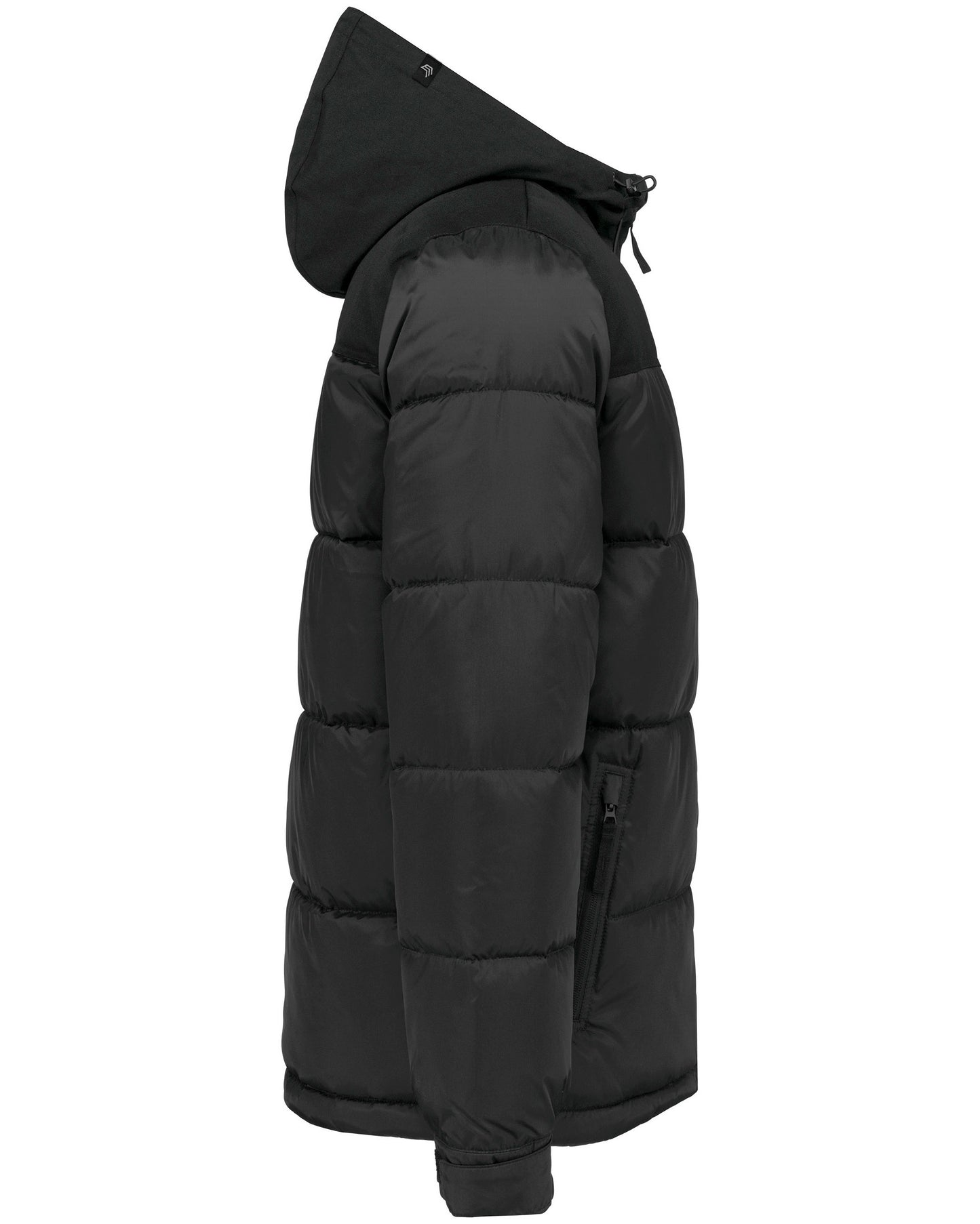 KRB 6163 ― Unisex Steppparka mit Kapuze - Schwarz