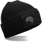 BFD 334R ― Eco Zip Patch Beanie - Black